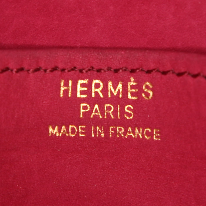 Hermès Vintage shoulder bag in pink doblis calfskin - Detail D3