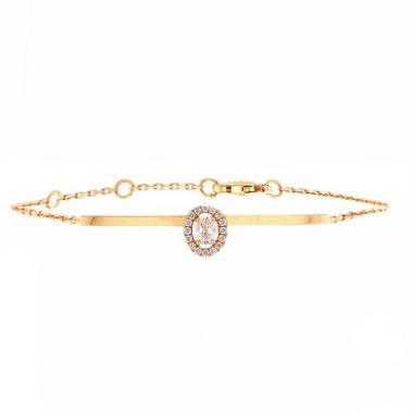 Bracciale Messika Glam'Azone in oro rosa e diamanti