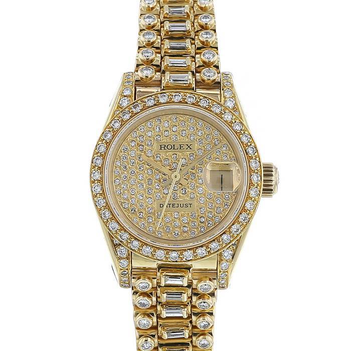 Montre Rolex Datejust Lady en or jaune et diamanté Ref :  69178 Vers  1995 - 00pp