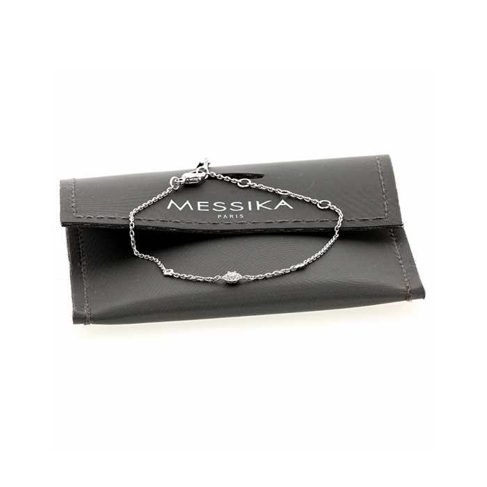 Messika Joy bracelet in white gold and diamonds - Detail D2
