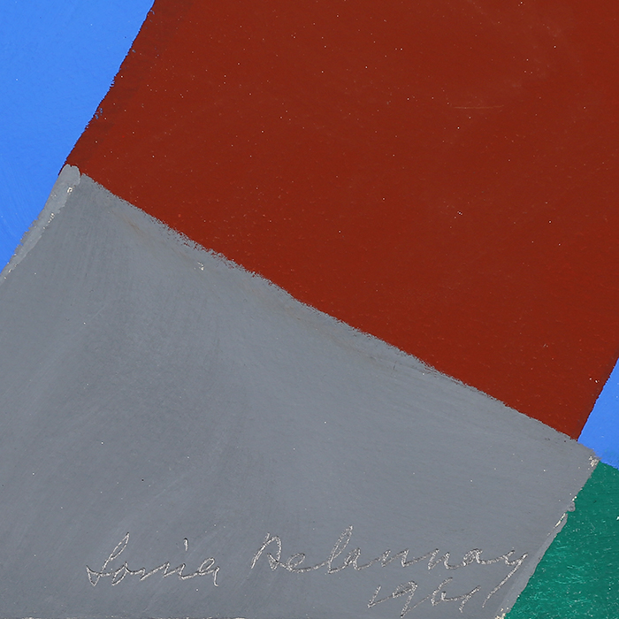 Sonia Delaunay, "Poésie des mots, Poésie des couleurs", stencil in colors on paper, signed, dated and numbered, of 1961 - Detail D2