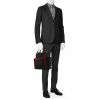 Bolso Cabás Hermès Sellier en lona azul y roja - Detail D1 thumbnail
