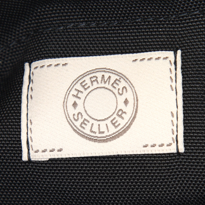 Bolso Cabás Hermès Sellier en lona azul y roja - Detail D4