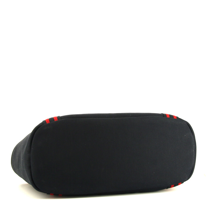 Bolso Cabás Hermès Sellier en lona azul y roja - Detail D5