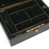 Hermès, rare jewellery box, in black box leather, inside with a compartment lined with green velvet, signed, around 1960/70 - Detail D2 thumbnail