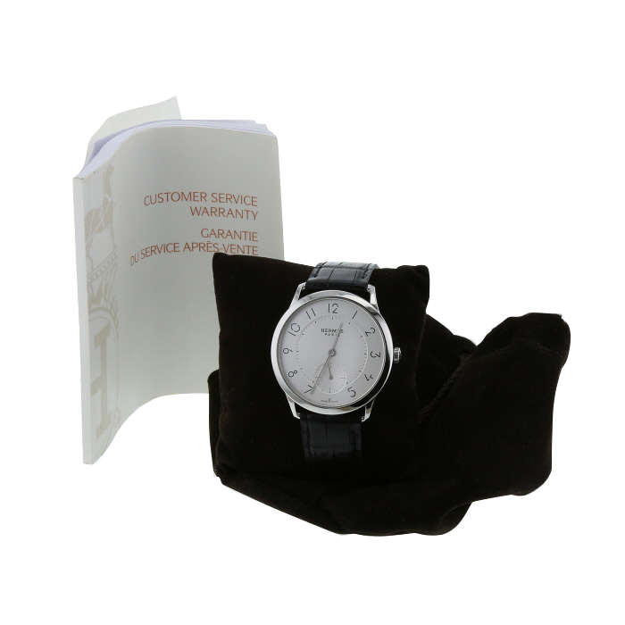 Hermès Slim watch in stainless steel Ref:  CA2.810 Circa  2017