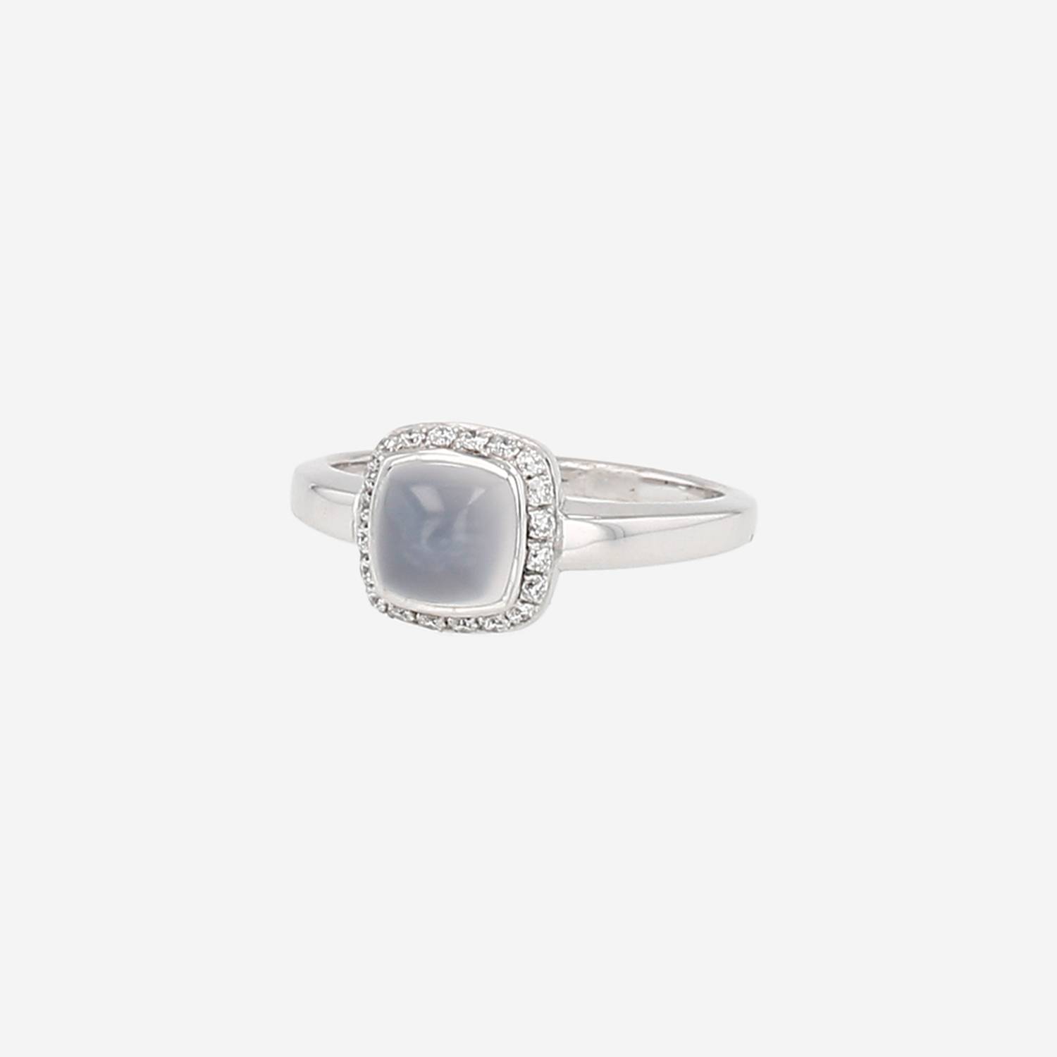 Fred Pain de Sucre small model ring in white gold,  diamonds and chalcedony Fred Pain de Sucre small model ring in white gold,  diamonds and chalcedony