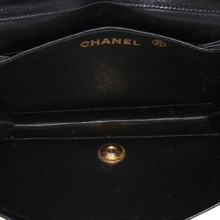 Chanel Mademoiselle shoulder bag in black lizzard - Detail D2