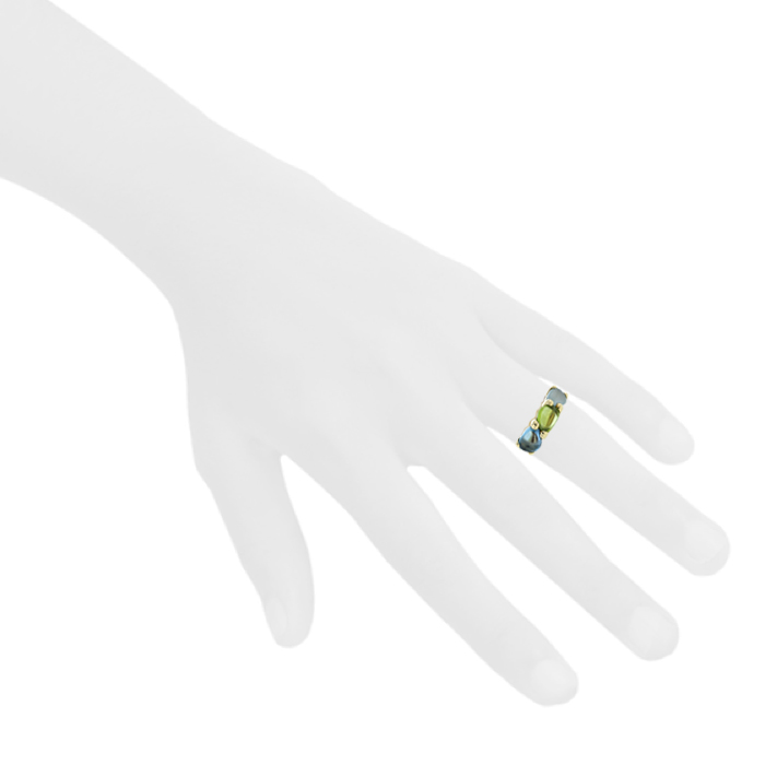 Bague Pomellato Sassi en or jaune et pierres de couleurs - Detail D1