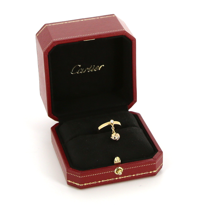 Cartier Trinity ring in 3 golds and diamond - Detail D2