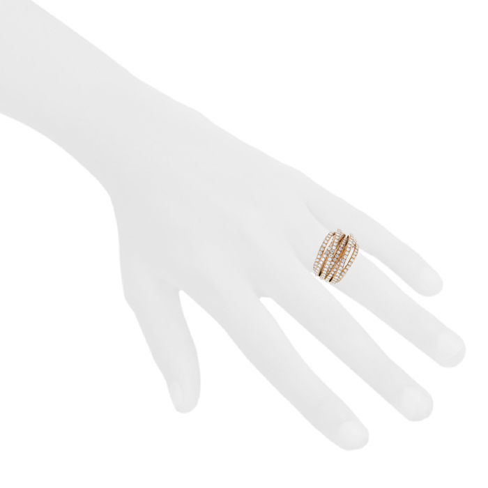 De Grisogono Allegra large model ring in pink gold and diamonds - Detail D1