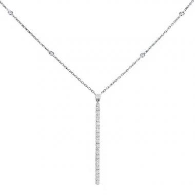 Collier Messika Gatsby Barrette en or blanc et diamants