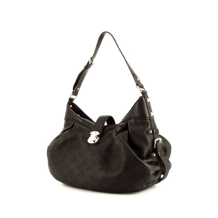 Bolso de mano Louis Vuitton L en cuero mahina negro