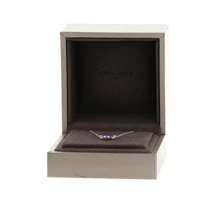 Chaumet Attrape Moi Si Tu M'Aimes necklace in white gold,  diamonds and amethyst - Detail D2