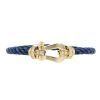Fred Force 10 large model bracelet in yellow gold,  diamonds and stainless steel - 00pp thumbnail