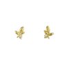 Tiffany & Co Olive Leaf small earrings in yellow gold and diamonds - 00pp thumbnail