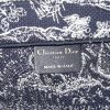 Shopping bag Dior Book Tote modello medio in tela blu e bianca con motivo - Detail D3 thumbnail