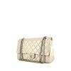 Chanel 2.55 handbag in silver quilted leather - 00pp thumbnail
