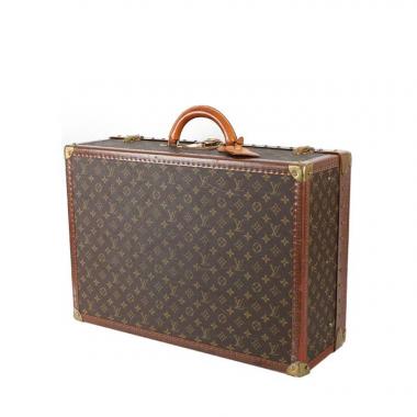 Louis Vuitton Alzer 60 suitcase in monogram canvas and lozine (vulcanised fibre)