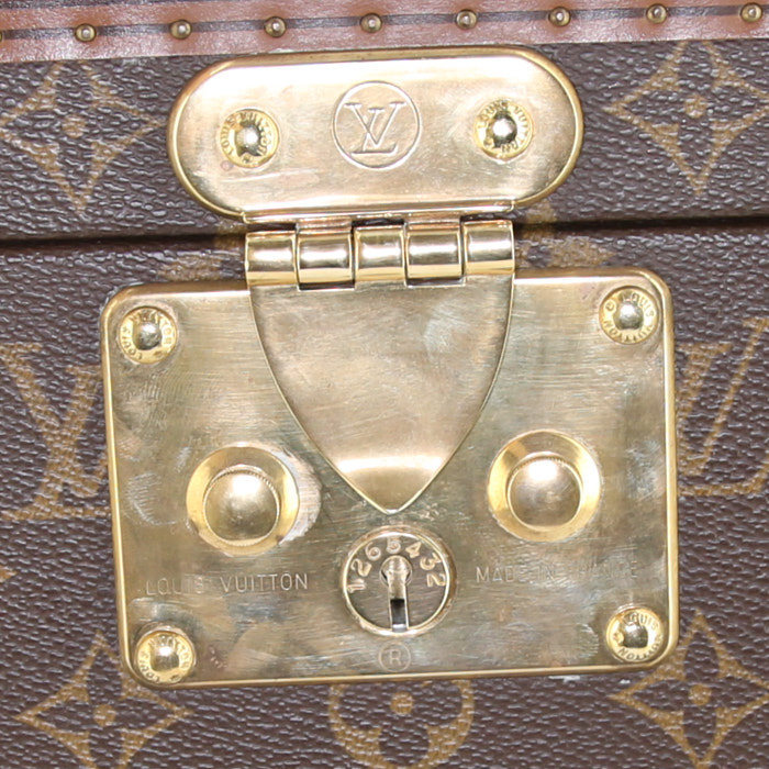 Vanity Louis Vuitton Boîte à flacons en toile monogram et cuir naturel - Detail D2