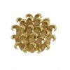 Vintage 1980's brooch in yellow gold - 360 thumbnail