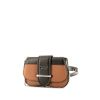 Prada Sidonie handbag in brown and black bicolor leather - 00pp thumbnail