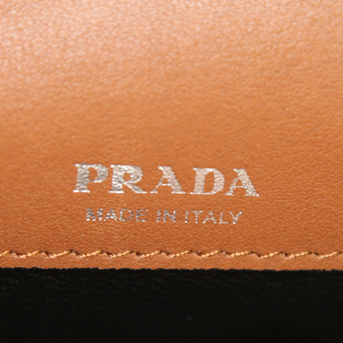 Borsa Prada Sidonie in pelle bicolore marrone e nera - Detail D4