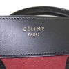 Bolso de mano Celine Luggage Micro en cuero negro, rojo y color burdeos - Detail D3 thumbnail