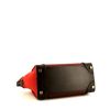 Bolso de mano Celine Luggage Micro en cuero negro, rojo y color burdeos - Detail D4 thumbnail
