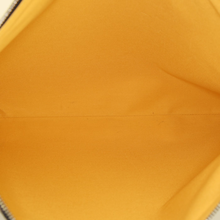 Goyard Sénat large model pouch in black Goyard canvas and black leather - Detail D2