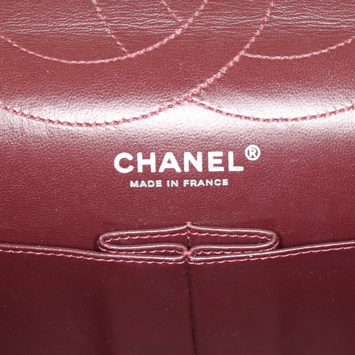 Borsa a tracolla Chanel 2.55 in pelle trapuntata nera - Detail D4