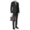 Louis Vuitton Explorer briefcase in grey monogram canvas and black leather - Detail D1 thumbnail