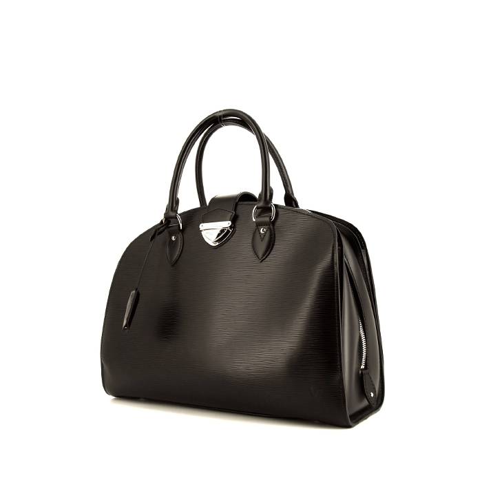 Montaigne vintage leather handbag Louis Vuitton Black in Leather