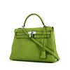 Hermes Kelly 32 cm handbag in green togo leather - 00pp thumbnail