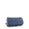 Sac à main Louis Vuitton Neo Speedy en toile denim monogrammée bleue et cuir naturel - Detail D4 thumbnail