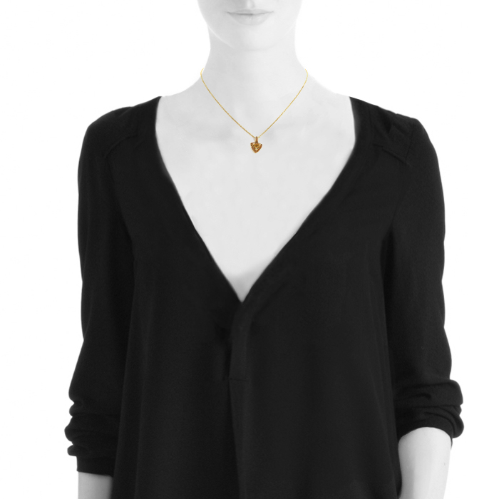 Mauboussin Tellement subtile pour toi necklace in yellow gold, citrine, sapphires and diamonds - Detail D1
