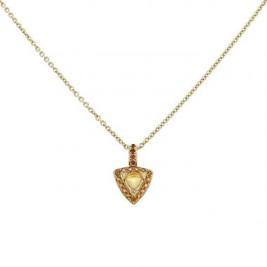 Collana Mauboussin Tellement subtile pour toi in oro giallo, quarzo citrino, zaffiri arancioni e diamanti