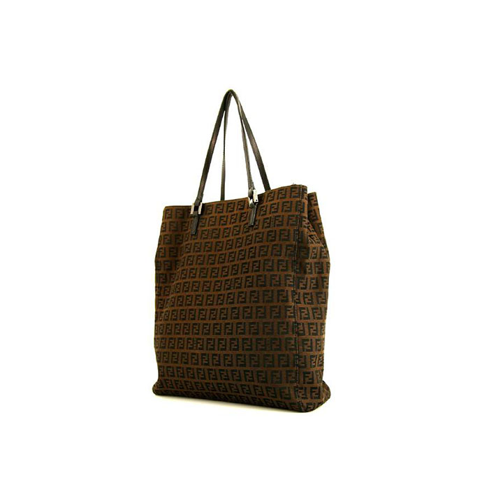 Fendi shopping bag in brown monogram canvas - 00pp