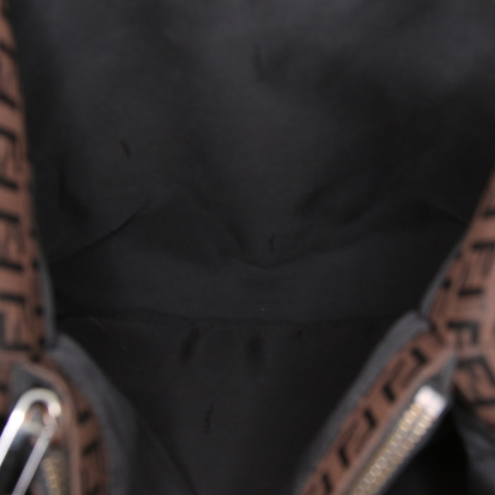 Shopping bag Fendi in tela monogram marrone - Detail D2