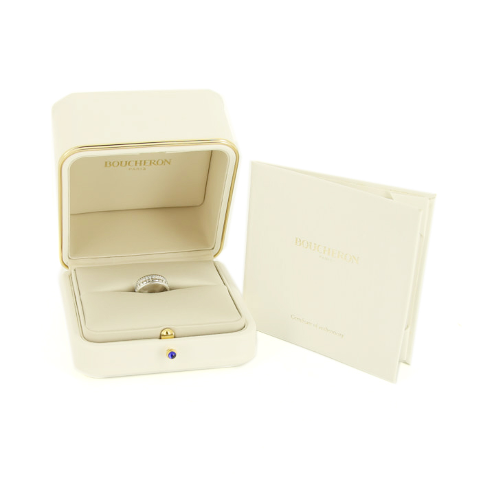 Boucheron Quatre Radiant Edition small model ring in white gold and diamonds - Detail D2