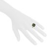 Sortija Pomellato Nudo en oro blanco,  cuarzo verde y diamantes - Detail D1 thumbnail