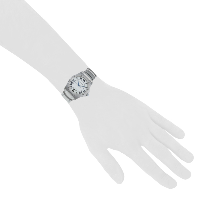 Reloj Cartier Cougar de acero Ref : 1561 Circa 1990 - Detail D1