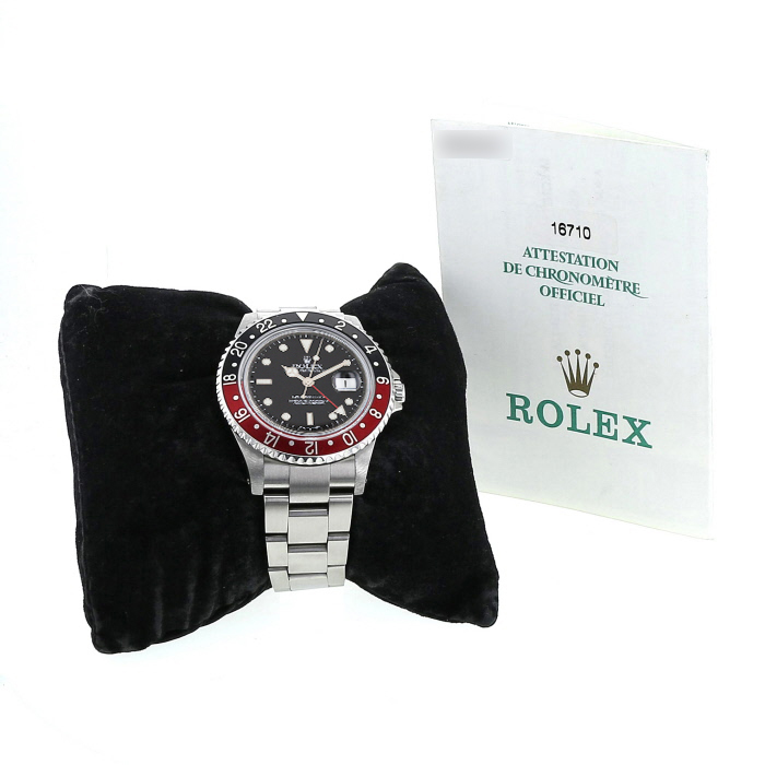 Rolex GMT-Master II watch in stainless steel Ref:  16710 Circa  2002 - Detail D2