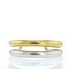Rigid open Zolotas bangle in 22 carats yellow gold and silver - 360 thumbnail