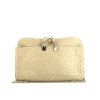 Chloé handbag in beige ostrich leather - 360 thumbnail