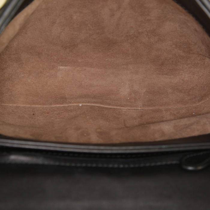 Sac à main Bottega Veneta Olimpia en cuir intrecciato noir - Detail D3