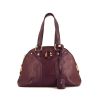 Yves Saint Laurent Muse handbag in purple leather - 360 thumbnail