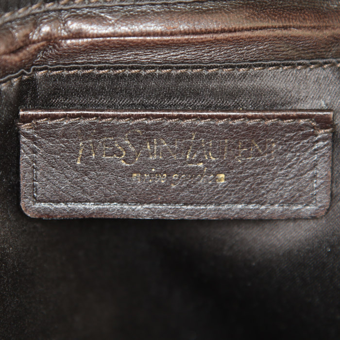 Sac à main Yves Saint Laurent Muse grand modèle en cuir blanc - Detail D3