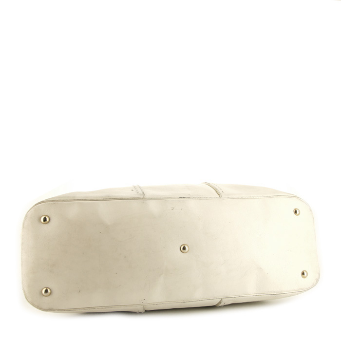 Borsa Yves Saint Laurent Muse modello grande in pelle bianca - Detail D4