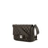 Chanel shoulder bag in black quilted leather - 00pp thumbnail